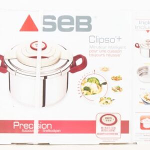 Seb Clipso+ Precision Pressure Cooker 6 L Stainless Steel Steamer, Healthy Steamer, Induction, Made in France P4410706