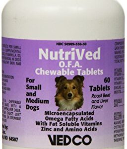 Vedco 60 Count Nutrived O.F.A. Chewable Tablets for Small and Medium Dogs