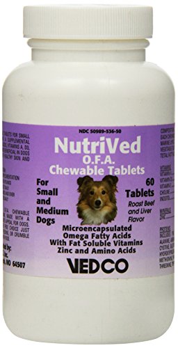 Vedco 60 Count Nutrived O.F.A. Chewable Tablets for Small and Medium Dogs