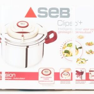 Seb Clipso+ Precision Pressure Cooker 6 L Stainless Steel Steamer, Healthy Steamer, Induction, Made in France P4410706