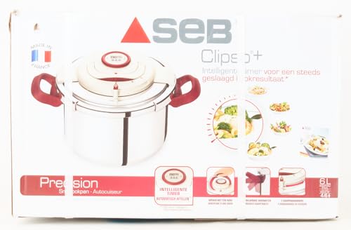 Seb Clipso+ Precision Pressure Cooker 6 L Stainless Steel Steamer, Healthy Steamer, Induction, Made in France P4410706