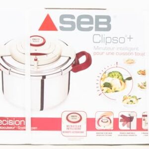 Seb Clipso+ Precision Pressure Cooker 6 L Stainless Steel Steamer, Healthy Steamer, Induction, Made in France P4410706