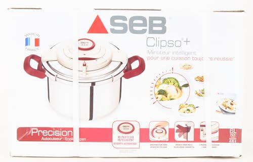 Seb Clipso+ Precision Pressure Cooker 6 L Stainless Steel Steamer, Healthy Steamer, Induction, Made in France P4410706