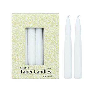 6 inch white taper candles