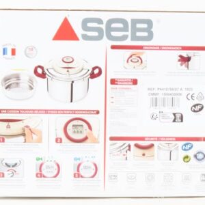 Seb Clipso+ Precision Pressure Cooker 6 L Stainless Steel Steamer, Healthy Steamer, Induction, Made in France P4410706