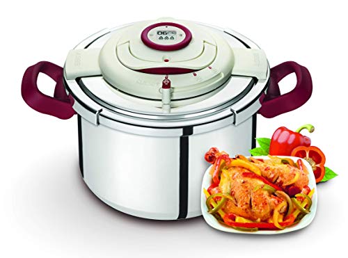 Seb Clipso+ Precision Pressure Cooker 6 L Stainless Steel Steamer, Healthy Steamer, Induction, Made in France P4410706