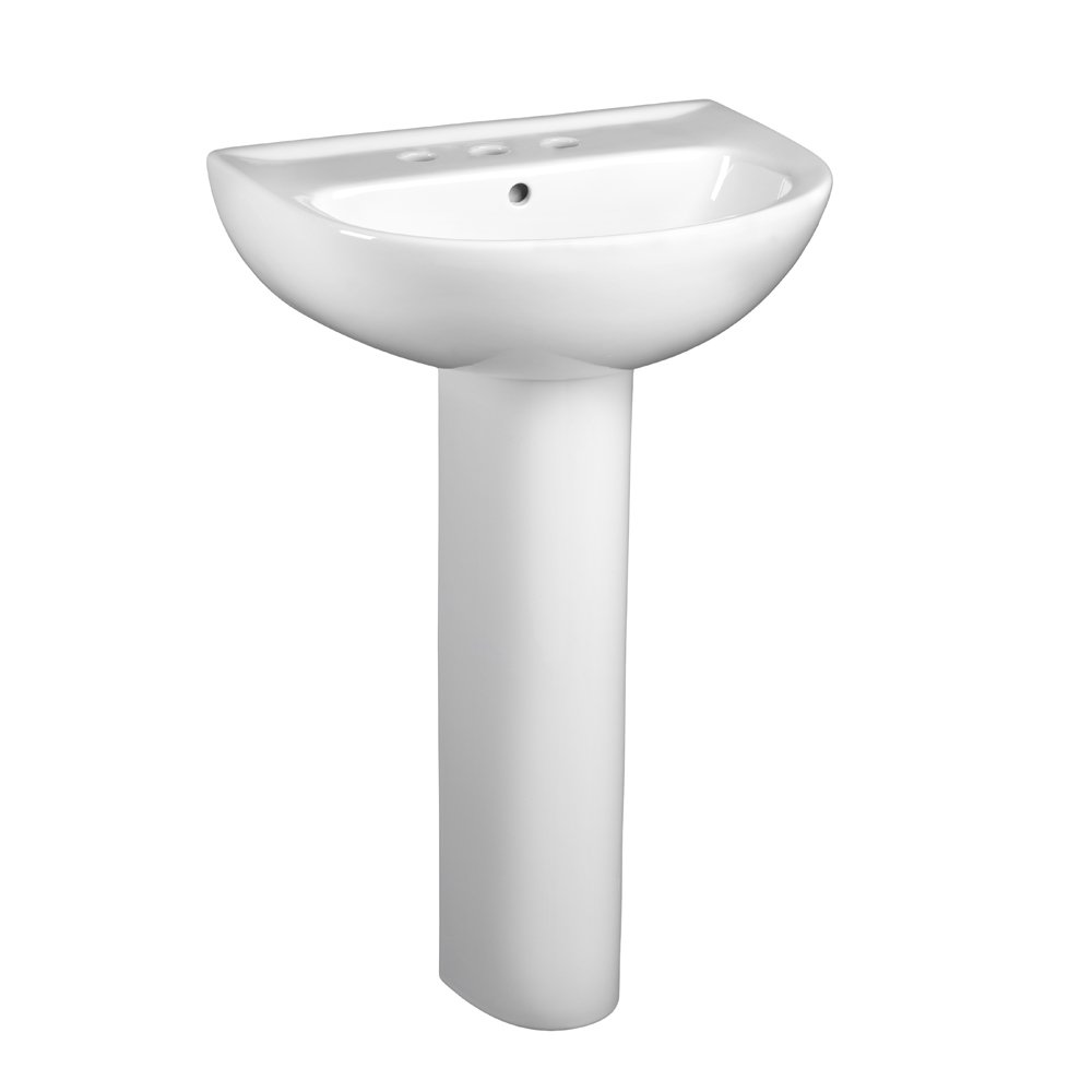 American Standard 0467800.020 Evolution Pedestal Sink and Leg, Large, White