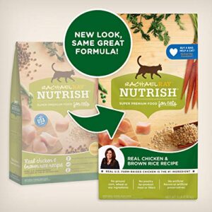 Nutrish Rachael Ray Premium Natural Dry Cat Food with Added Vitamins, Minerals & Other Nutrients, Real Chicken & Brown Rice Recipe, 3 Pound Bag