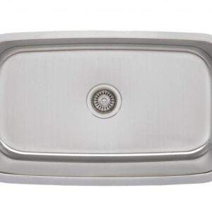 Wells CMU3118-10-1 Craftsmen Series Stainless Steel Kitchen Sink Package, 31", Brushed Matte Finish