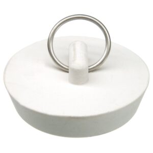 danco 1-3/4-inch rubber drain stopper, white, carded, 88272