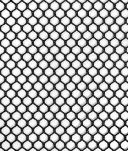 7mm polyester hex mesh - black