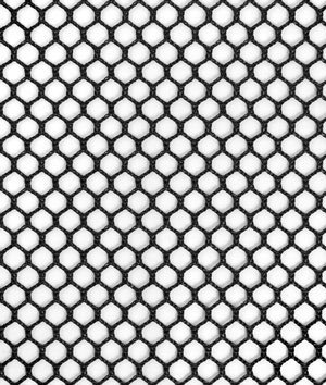 7mm Polyester Hex Mesh - Black