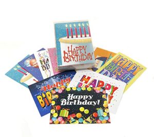 36 pack of birthday card assortment - 5x7 cards - boxed set of 36 cards & envelopes bulk business pack