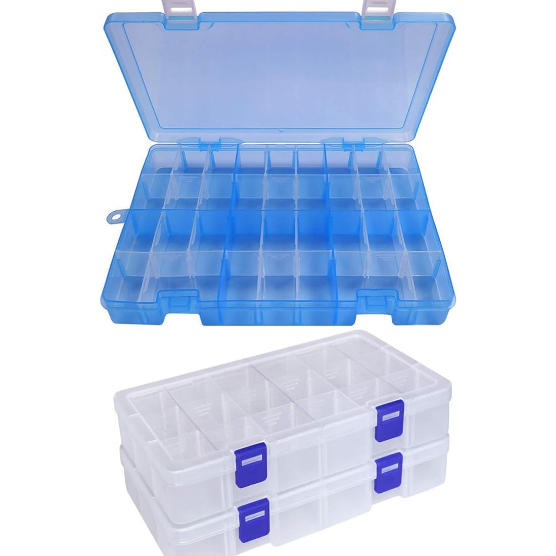 Romanoff: Organizer Box Large, Blue (19 Compartments)