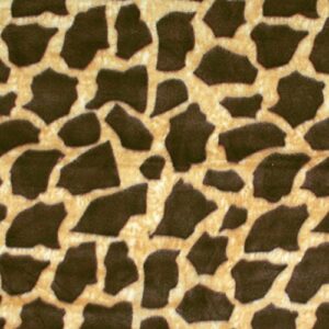 brown giraffe fleece fabric - by the yard