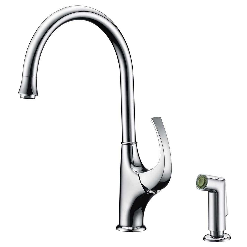 Dawn AB04 3276C Single-Lever Kitchen Faucet with Side-Spray, Chrome