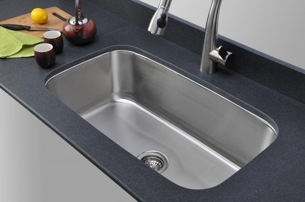 Wells CMU3118-10-1 Craftsmen Series Stainless Steel Kitchen Sink Package, 31", Brushed Matte Finish