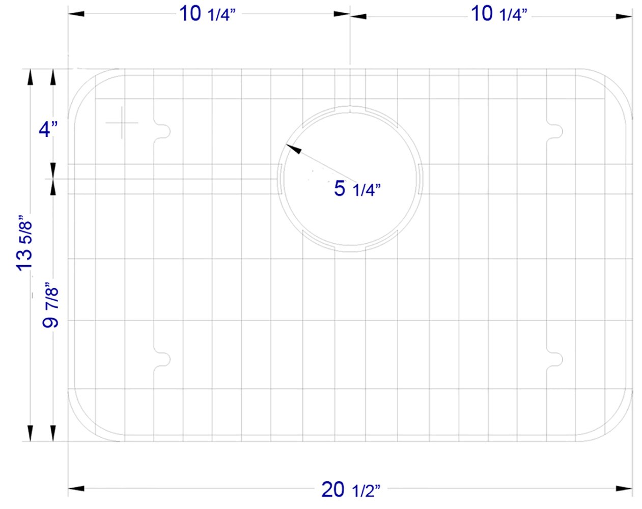 ALFI brand GR503 Solid Stainless Steel Kitchen Sink Grid