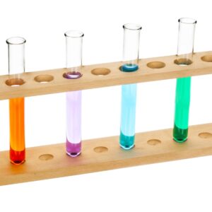 EISCO Wooden Test Tube Rack - Holds 12 Tubes up to 22mm Diameter - Test Tube Holder, Crochet Hook Stand, Spice Rack