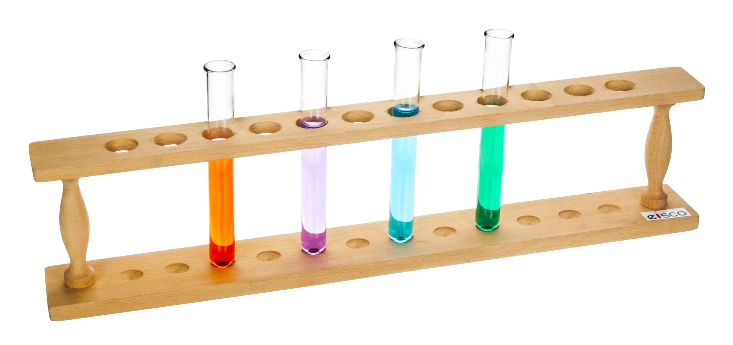 EISCO Wooden Test Tube Rack - Holds 12 Tubes up to 22mm Diameter - Test Tube Holder, Crochet Hook Stand, Spice Rack