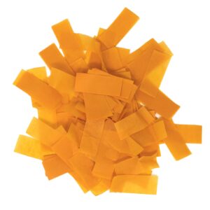 biodegradable tissue confetti rectangles, orange color – ultimate confetti fluttering tissue paper for confetti cannon and launcher use, table decorations, and more (20 handfuls per bag, 1 lb)