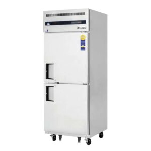 everest refrigeration esfh2 reach-in freezer 2 solid half doors, 115v, nsf - 22 cu. ft.