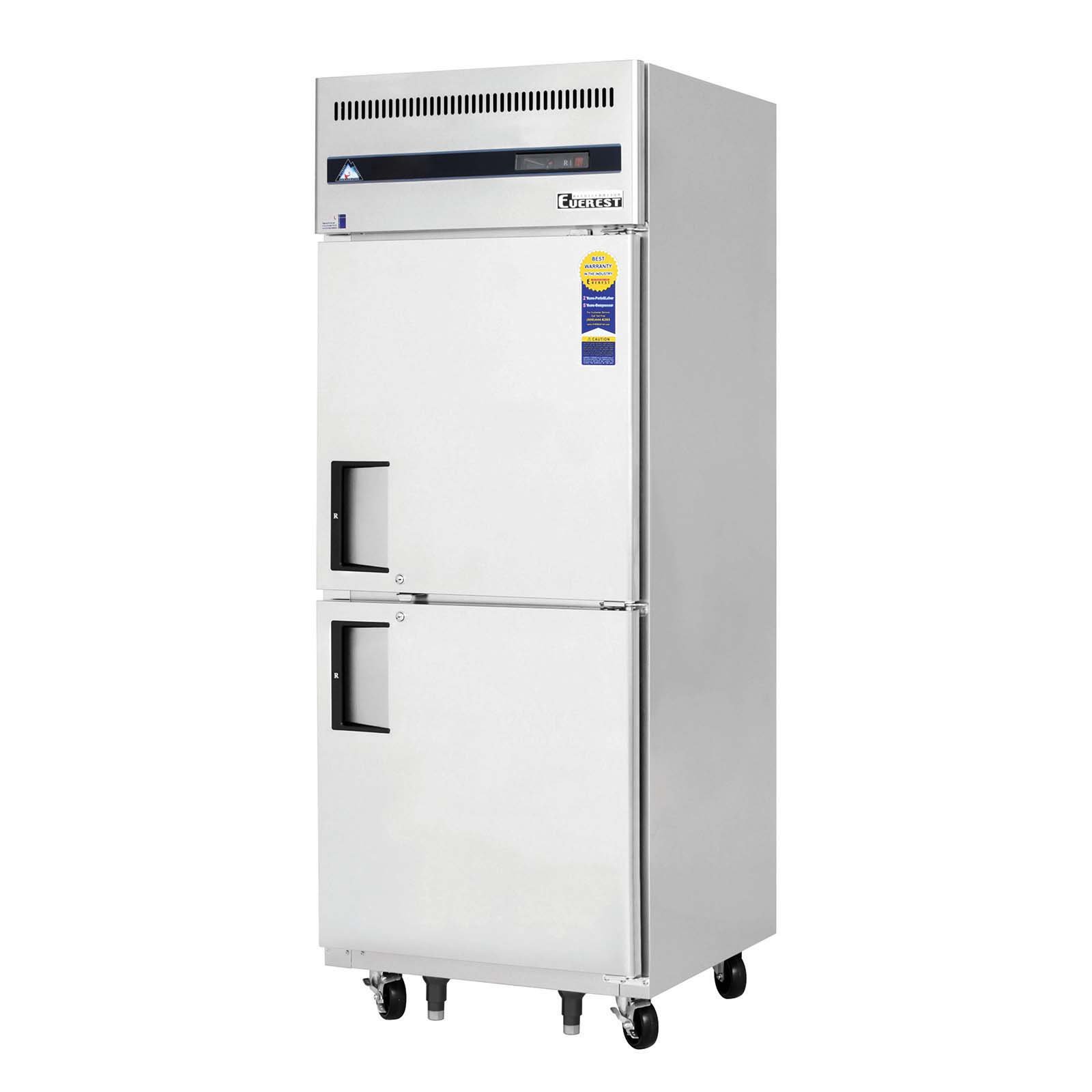 Everest Refrigeration ESFH2 Reach-in Freezer 2 Solid Half Doors, 115v, NSF - 22 cu. ft.