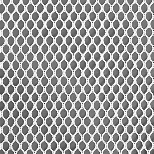 4mm Polyester Hex Mesh - White Fabric - by The Yard