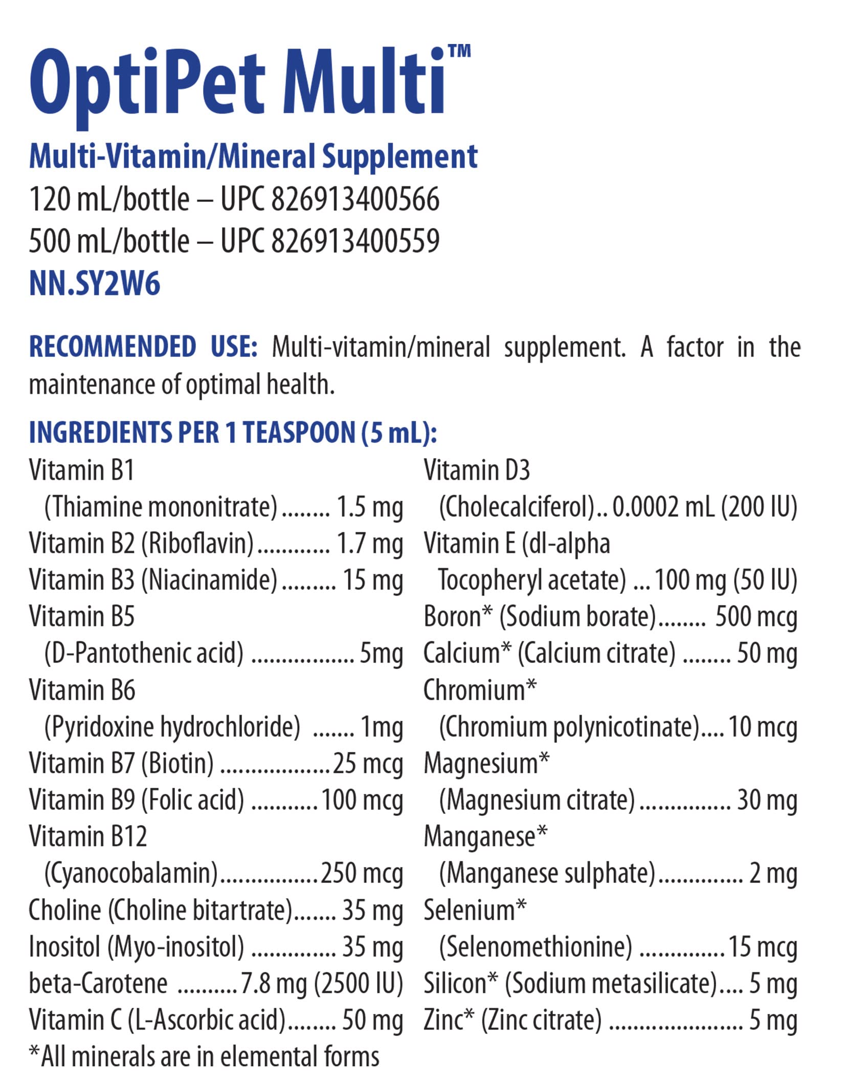 Omega Alpha - OptiPet Multi - 500ml