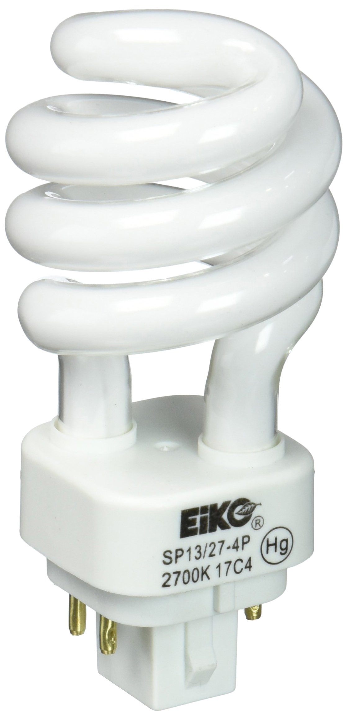 Eiko SP13/27-4P Compact Fluorescent Light Bulb (3-Pack), 13 Watts, G24q-1 Base, T-4 Bulb, 3.74"/95mm MOL, 1.97"/50mm MOD