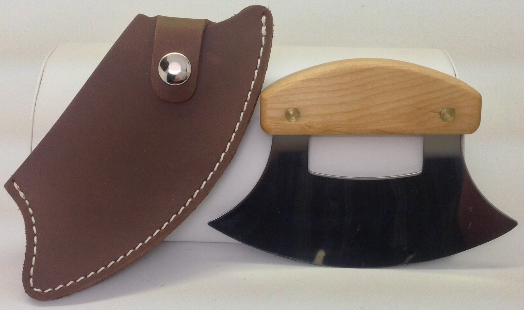 Genuine Leather Ulu Knife Quality Sheath Natural - For Inupiat Knife Only