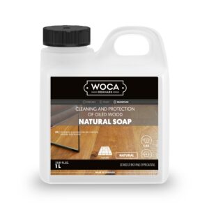 woca natural soap, natural 1l - concentrated wood cleaner for oil finished hardwood floors, tables, millwork, cutting boards, countertops and butcher block