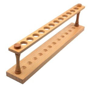 EISCO Wooden Test Tube Rack - Holds 12 Tubes up to 22mm Diameter - Test Tube Holder, Crochet Hook Stand, Spice Rack