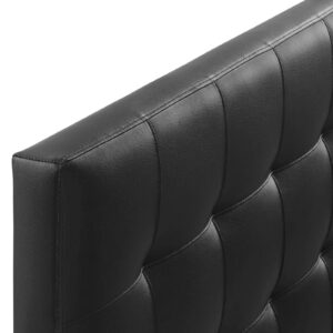 Modway Lily Tufted Faux Leather Upholstered Queen Headboard in Black