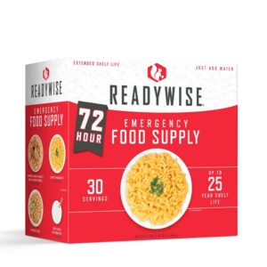 READYWISE - 72 Hours, 30 Servings, Emergency Food Supply, MRE, Pre-made, Freeze-Dried, Survival Food, Meal Essentials for, Camping, Hiking, and, Emergencies, Individually Packaged, 25-Year Shelf Life