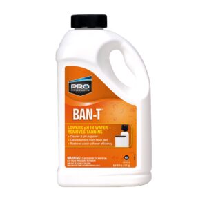 ban-t alkaline water neutralizer and cleaner – water softener tannin and iron removal cleaner -- removes hard water deposits, lime scale, iron staining – restores water softener efficiency