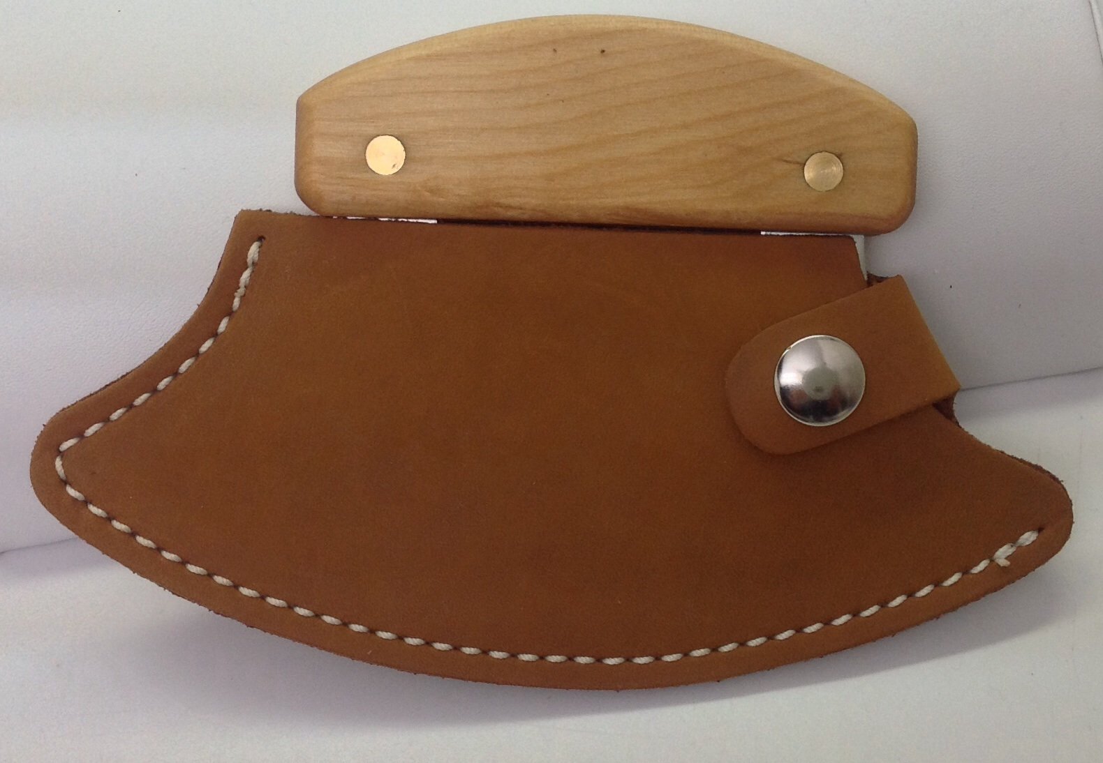 Genuine Leather Ulu Knife Quality Sheath Natural - For Inupiat Knife Only