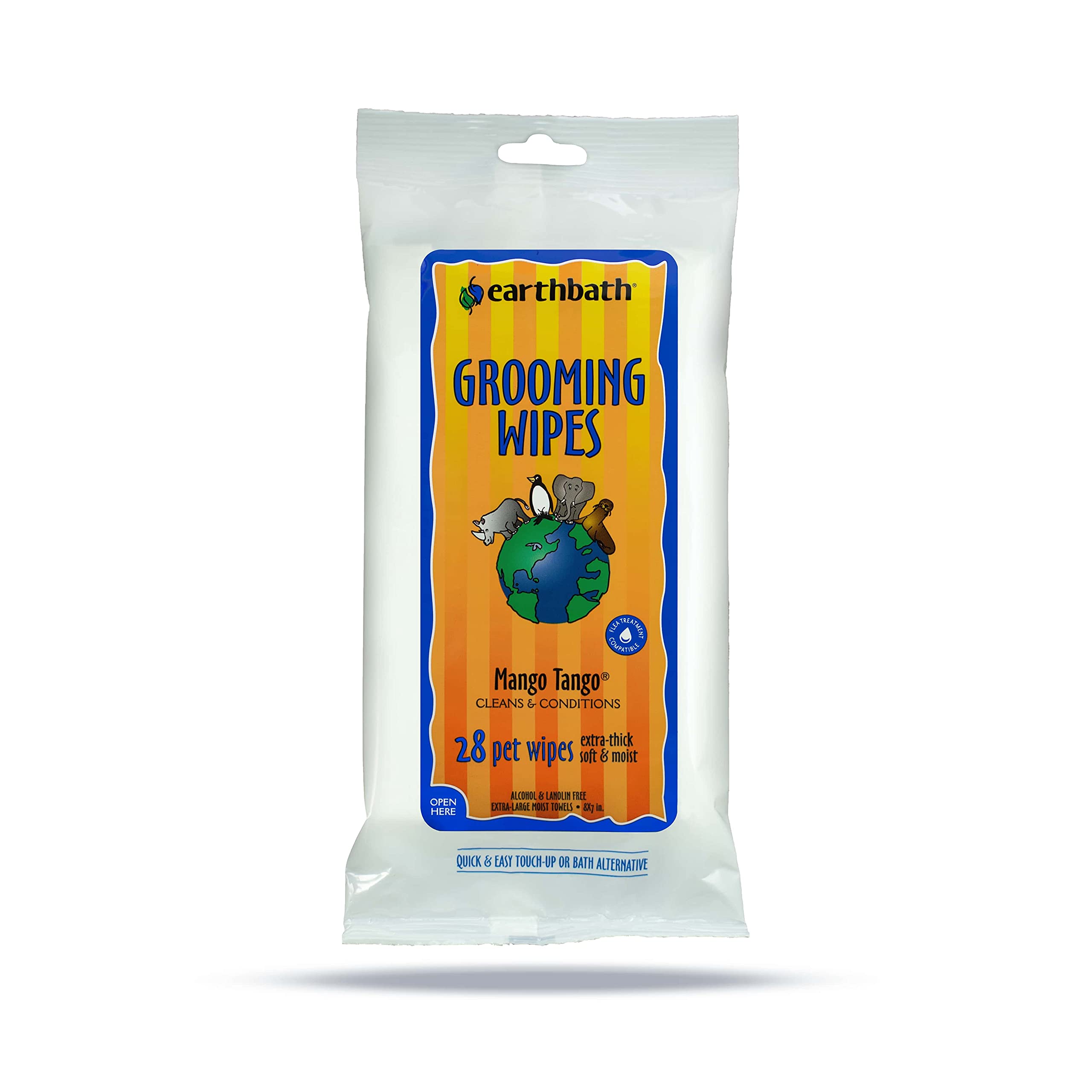 Earthbath 28 Count Mango Tango Grooming Wipes