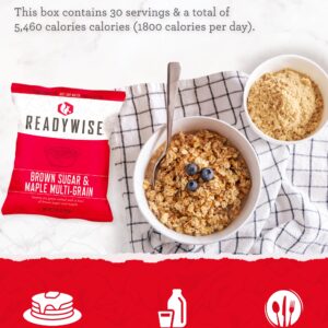 READYWISE - 72 Hours, 30 Servings, Emergency Food Supply, MRE, Pre-made, Freeze-Dried, Survival Food, Meal Essentials for, Camping, Hiking, and, Emergencies, Individually Packaged, 25-Year Shelf Life