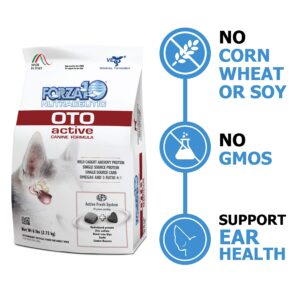 Forza10 Active Line OTO Ear Dog Food, Fish Dry Dog Food for Dog Ear Infection Treatment and Healthy Ears for Adult Dogs (6 Pounds)