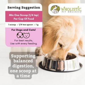 Wholistic Pet Organics: Dog Probiotics and Digestive Enzymes Powder - 2 oz - Dog Digestive Support Supplement Prevents Upset Stomach - Gut Health Digest All Probiotics for Dogs and Cats