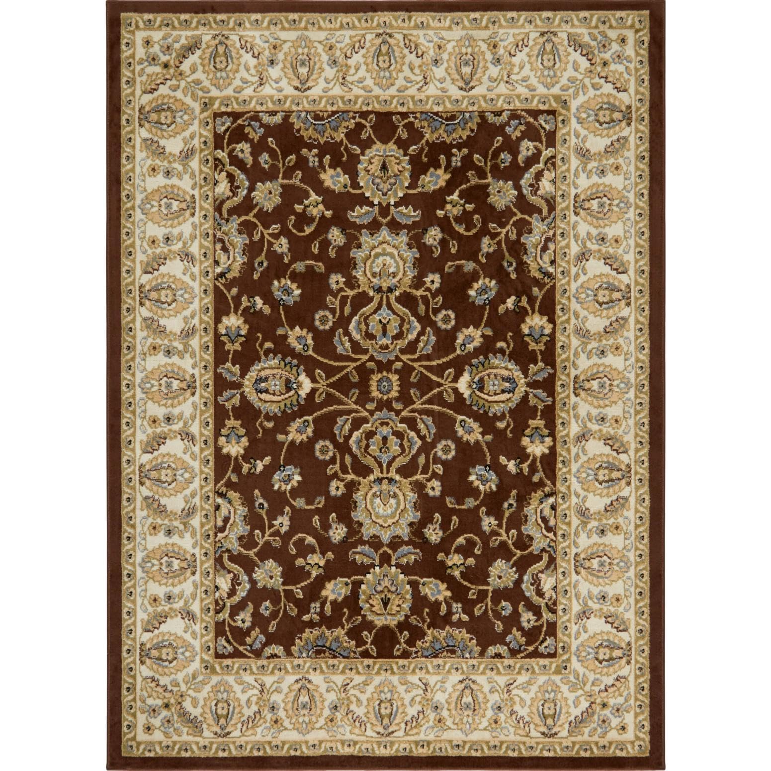 Home Dynamix Optimum Maoz Area Rug 7'8" x10'4", Traditional Floral Beige/Burgundy/Cream