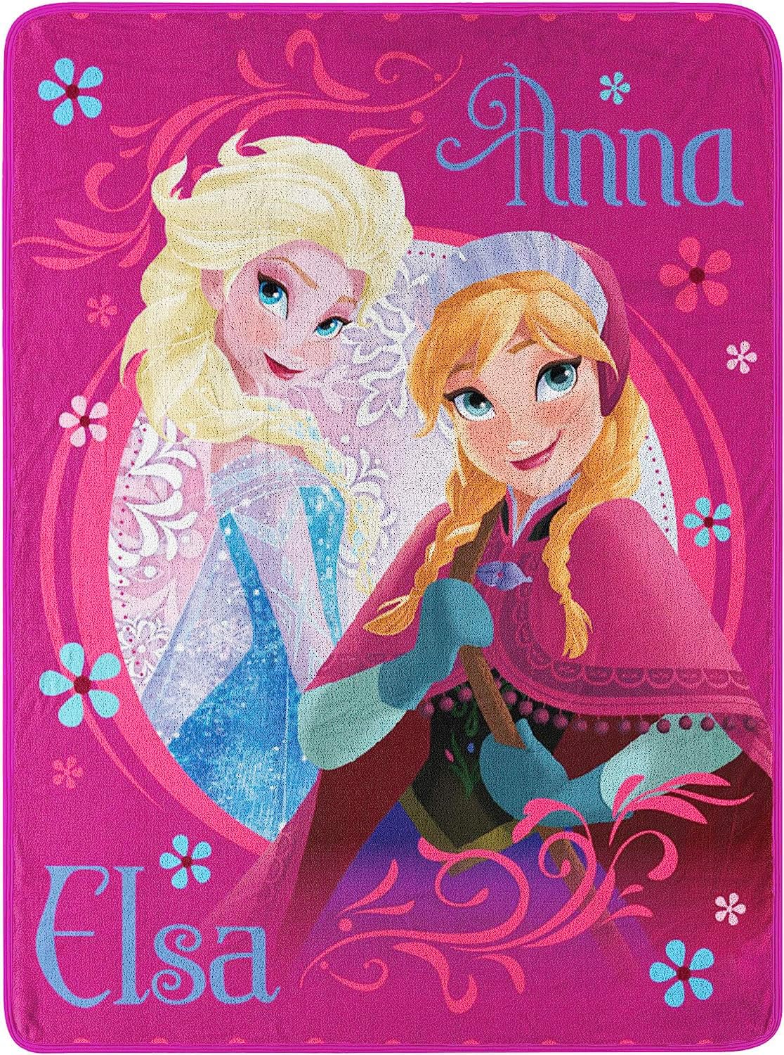 Northwest Frozen Micro Raschel Throw Blanket, 46" x 60", Loving Sisters