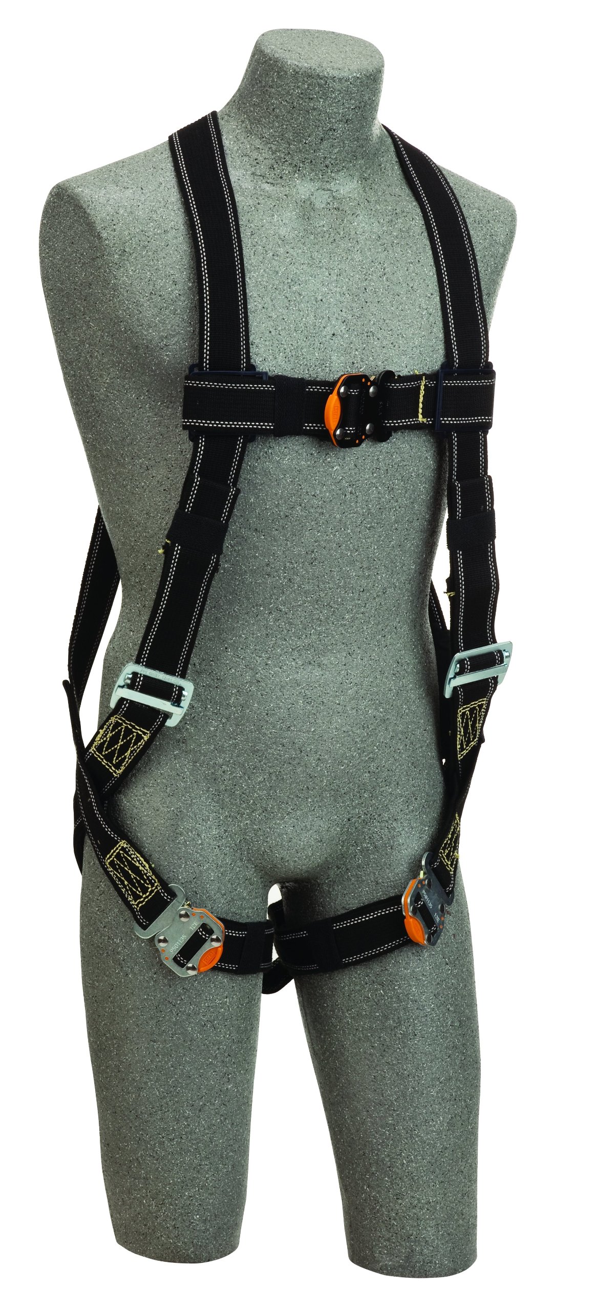 3M DBI-SALA Delta 1110820 Full Body Arc Flash Harness, Back Web Loop, Nomex/Kevlar Web, Quick Connect Buckle Leg Straps, Universal, Black