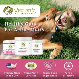 Wholistic Pet Organics: Dog Probiotics and Digestive Enzymes Powder - 2 oz - Dog Digestive Support Supplement Prevents Upset Stomach - Gut Health Digest All Probiotics for Dogs and Cats