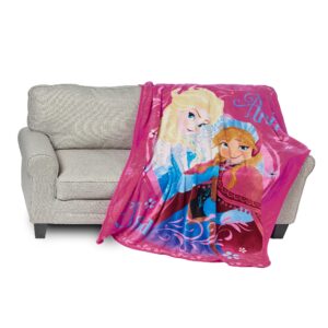 Northwest Frozen Micro Raschel Throw Blanket, 46" x 60", Loving Sisters