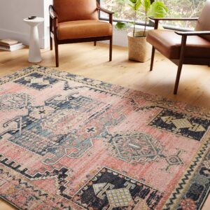 Loloi II Jocelyn Collection JOC-06 Accent Rug 2'-3" x 4'-0" Rose/Rose Rectangular 0.38" Thick