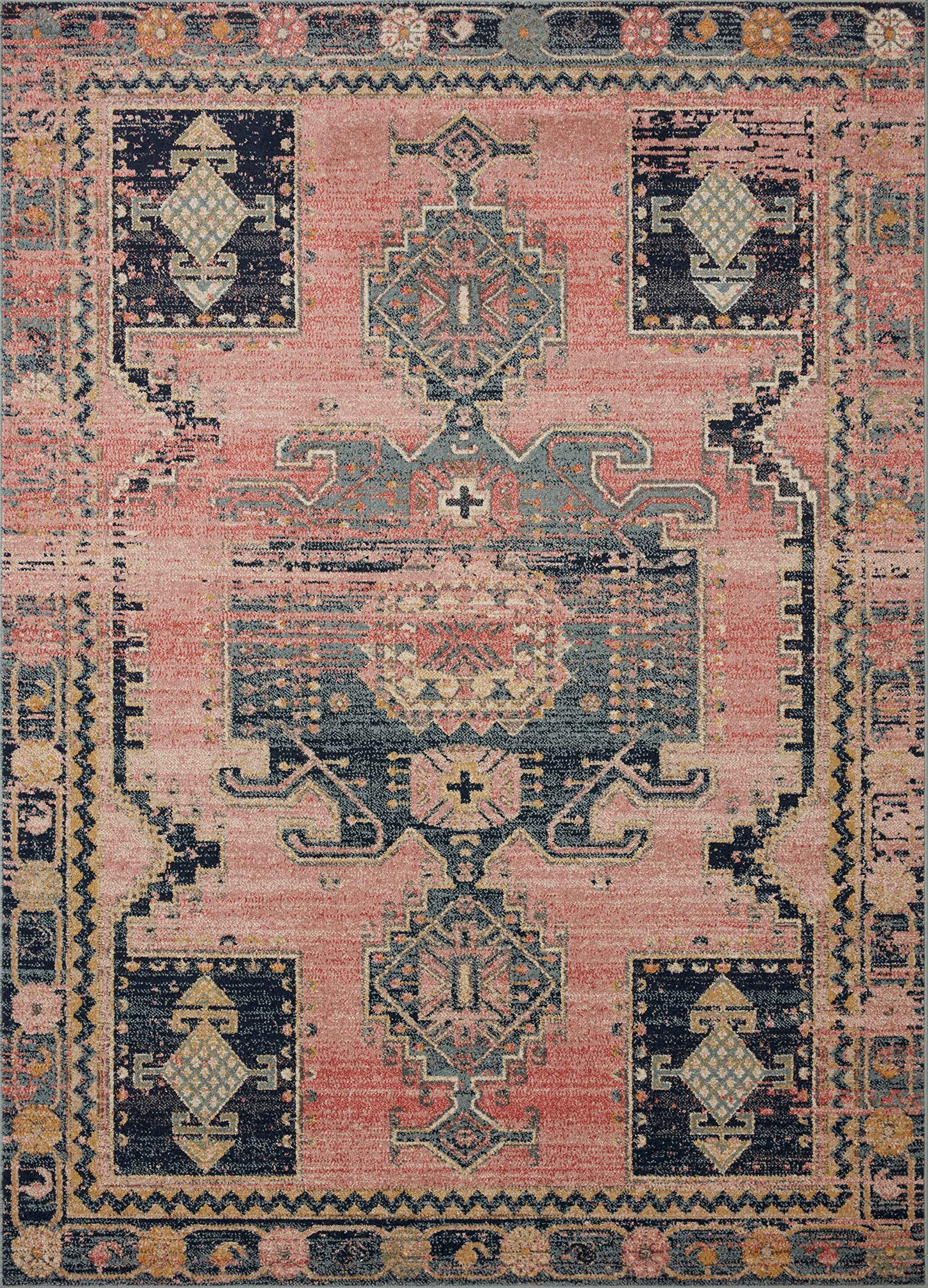 Loloi II Jocelyn Collection JOC-06 Accent Rug 2'-3" x 4'-0" Rose/Rose Rectangular 0.38" Thick