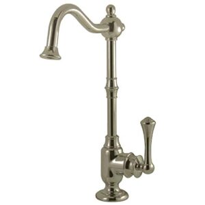 kingston brass ks7398bl vintage cold water filtration faucet, brushed nickel