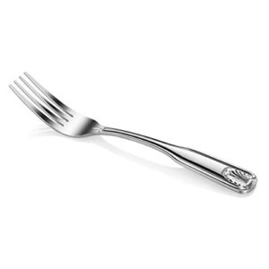 New Star Foodservice 58284 Shell Pattern, 18/0 Stainless Steel, Dinner Fork, 7.7-Inch, Set of 12